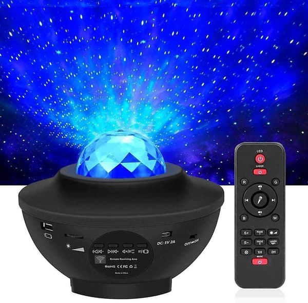 Starry Sky Projector, Led Star Projector Lamp Starry/Water Waves/Bluetooth Speaker Perfect for Party