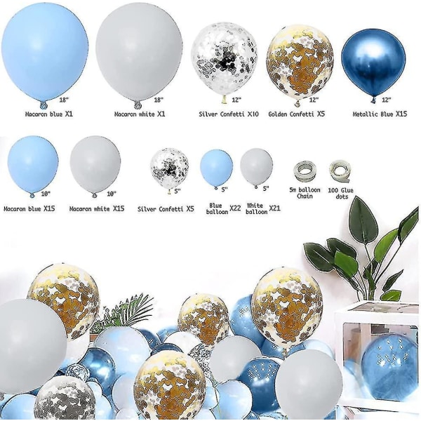 Ballonbue, Ballonguirlande Sæt, Ballons Fødselsdagsdekorationer, 112 Dele