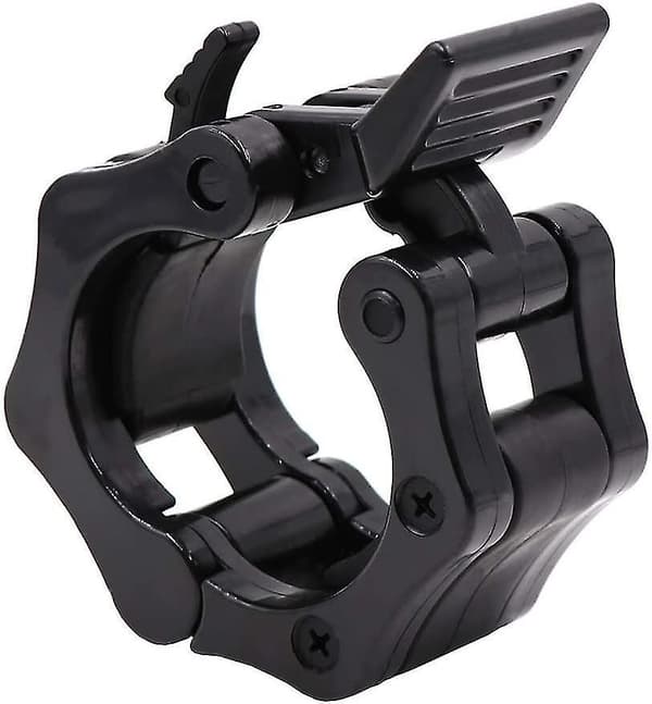 Weight Bar Collars, Locking 2 Inch Barbell Clamps black