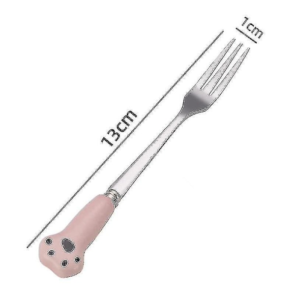 5pcs Stainless Steel Fruit Fork Cute Fruit Dessert Fork Cat's Claw Cake Small Fork