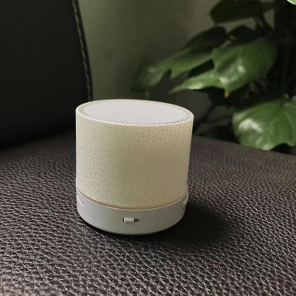 A9 Portable Crack Rechargeable Led Light Wireless Bluetooth-compatible Speaker Music Playe White