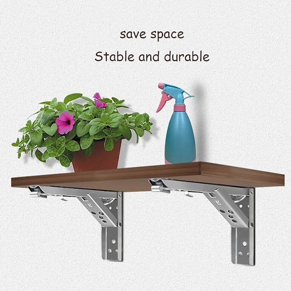 Folding Console Shelf Brackets Heavy Duty Stainless Steel Folding Bracket Folding Console Table Space Saving Folding Shelf For Benches Shelves Shelf B