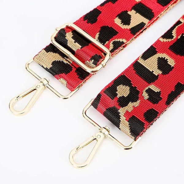 Leopard Print Adjustable Handbag Shoulder Strap Replacement With Metal Swivel Hooks Bag Accessories Gray