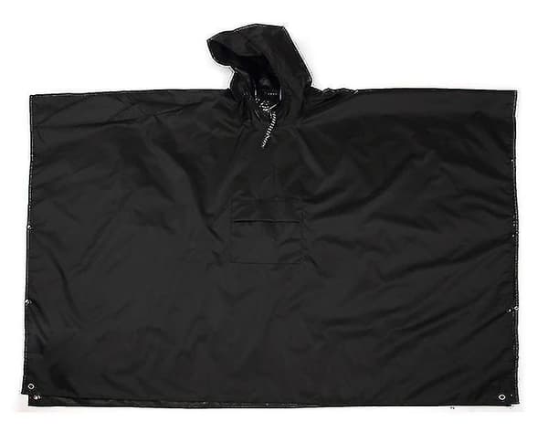 Hooded Rain Poncho Waterproof Raincoat black
