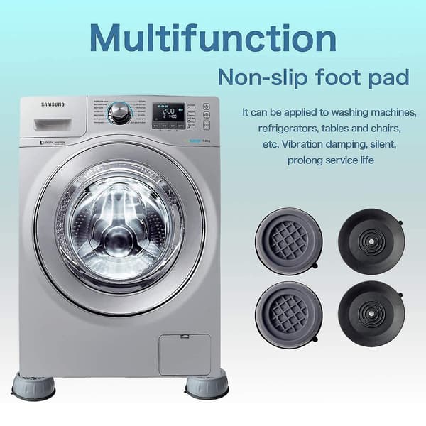 8 Pack Washing Machine Non-slip Feet Pad Vibration Damper Rubber Foot Pad