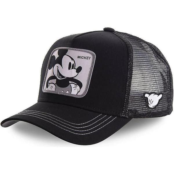 Mickey Mouse Baseball Caps Mesh Hatter Snapback Trucker Hatter Black 2