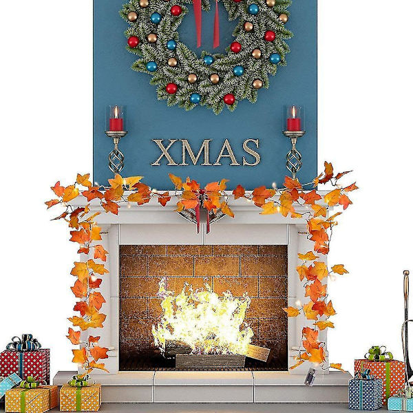 String Lights Maple Leaf Twinkle Lighting Decorations For Christmas A1
