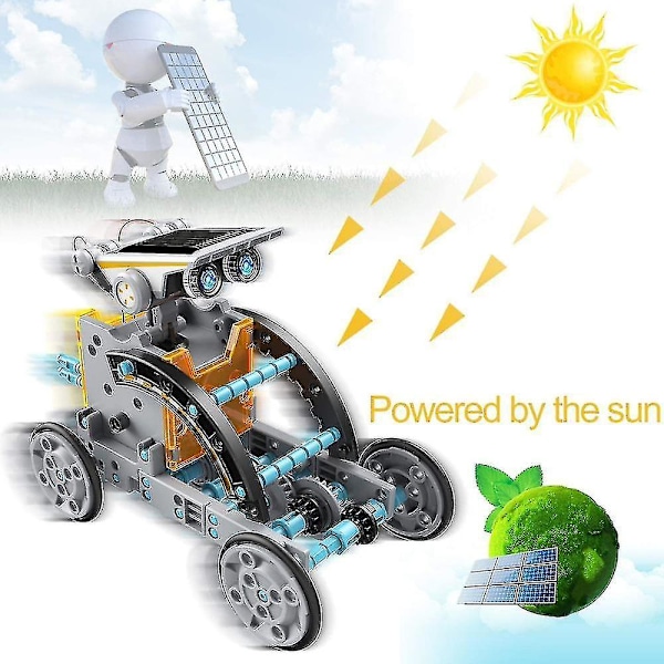 Stem 12-i-1 Uddannelsesmæssigt Solcelle Robot Legetøj - 190 Dele