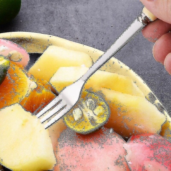 5pcs Stainless Steel Fruit Fork Cute Fruit Dessert Fork Cat's Claw Cake Small Fork