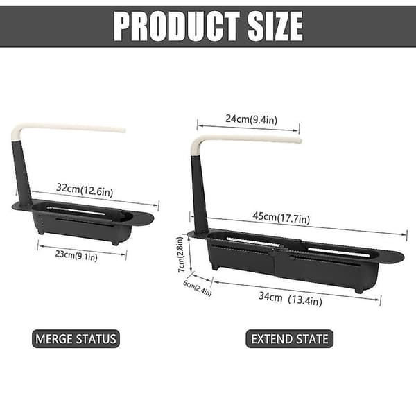 Convenience Sink Storage Rack Home Kitchen Scalable Sink Organizer Dishcloth Hanger For Kitchen