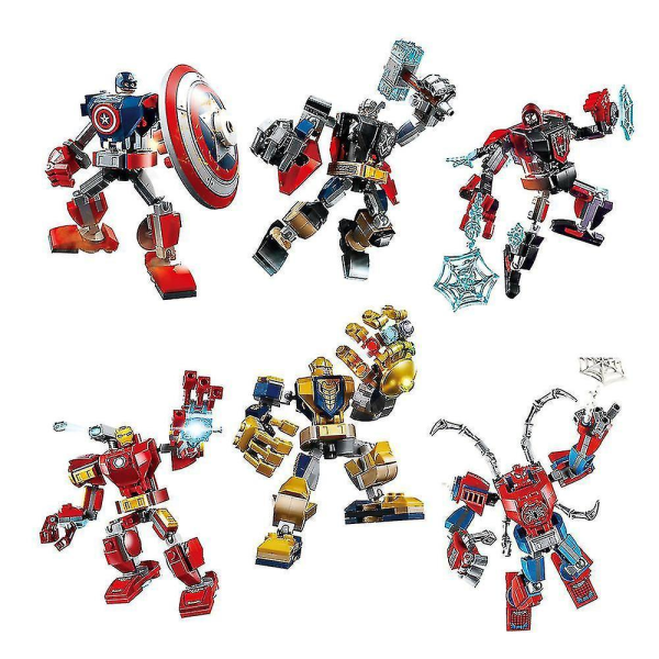 12cm Disney Avengers Iron Man Assembled Building Block Toys