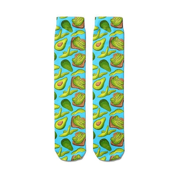 Happy Funny Print Fruit Ananas Long Socks Art Lovely Middle Tube Stylish Cotton Socks For Men Ladies Style7