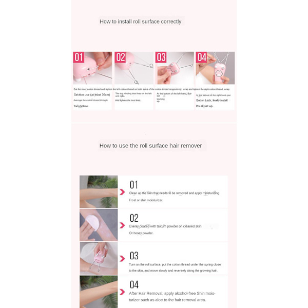 Female Face Remover Face Extractor Facial Hair Remover Beauty Care Machine Cotton Thread Epilator White