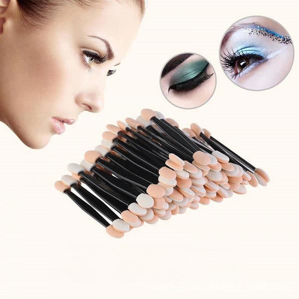 Eyeshadow Applicators, 100pcs Eyeshadow Applicator Double Sided Eye Makeup Applicators Short Sponge Eyeshadow Applicator