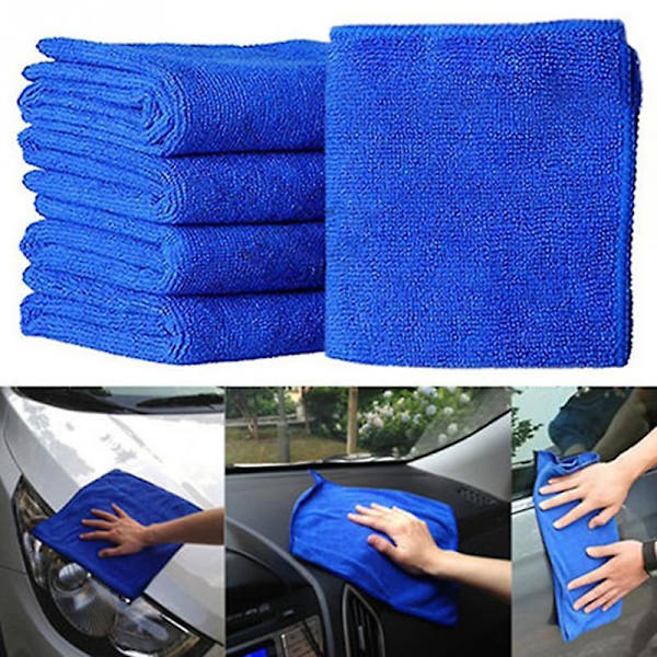10 kpl Mikrokuituinen Puhdistus Auto Pehmeä Liina Pesuliina Pyyhe Pölyhuiska 25*25cm Auto Koti Puhdistus Mikrokuitupyyhkeet