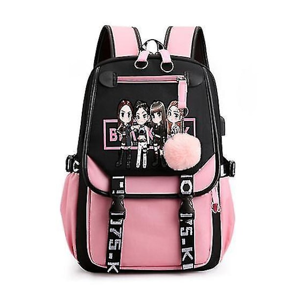 Skolesekk for jenter Blackpink Rose 44 cm