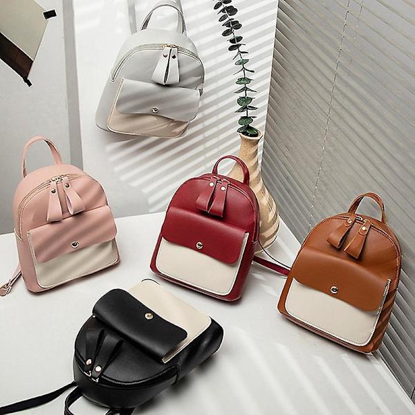 Mini Backpack Crossbody Bag For Teenage Girl Women Shoulder Phone Purse New Trendy Female Backpack Wine red