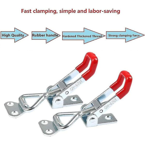 4 Pcs Metal Toggle Latch Retention Capacity, Adjustable Carpenter Clamps Compatible With Fastening And Tightening