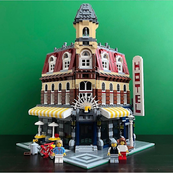 På lager 15002 Cafe Corner House Byggeklodser Model Kompatibel 10182 Streetview Børn Uddannelse Legetøj Fødselsdagsgave 20008pdf Instruktion ingen Orig