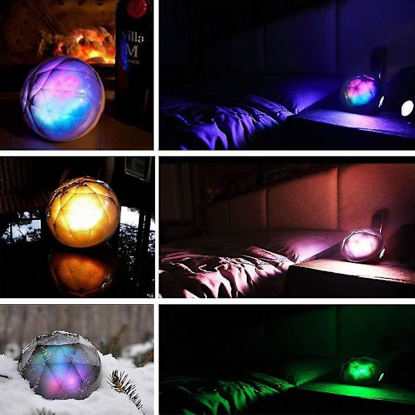 Portable Bluetooth Speakers, Wireless Mini Colorful Crystal Stereo Ball Speakers With Remo