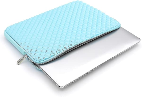 Laptop Sleeve Diamond Foam Watershock Resistant Protective Computer Case Cover Carrying Bag Blue 13.3inch