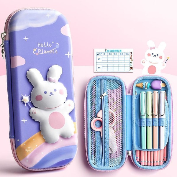 3D EVA unicorn cute pencil case cartoon stationery box girls Color