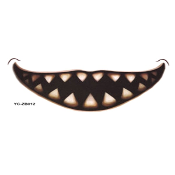 Halloween Mouth Tattoo Stickers Horror Lip Diy Decoration L