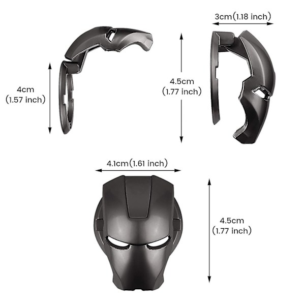 3d Iron Man Car Interior Decoration Accessories One Button Start Cover Ignition Switch Protective Red