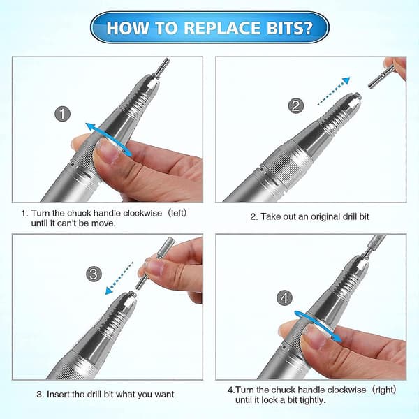 Electric Nail Drill Machine, Electric Nail Art Drill Handle Handpiece