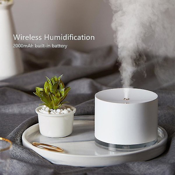 Aroma Diffuser Luftfukter Bærbar Oppladbar Eterisk Olje, 1 stk, Hvit