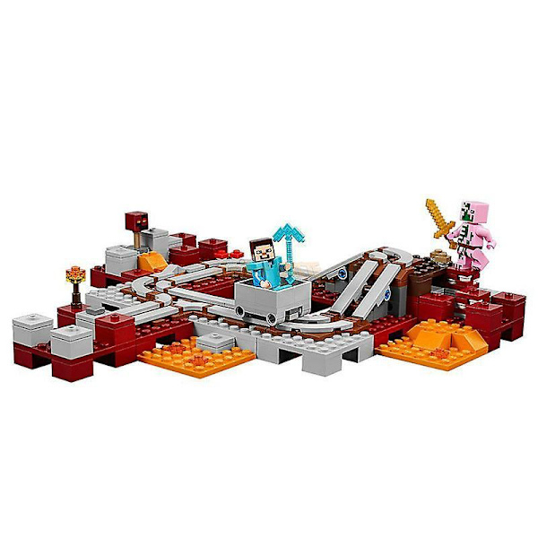 Building Blocks The Nether Railway Model Bricks Sets Gifts Toys For Children Kids Boys Girls
