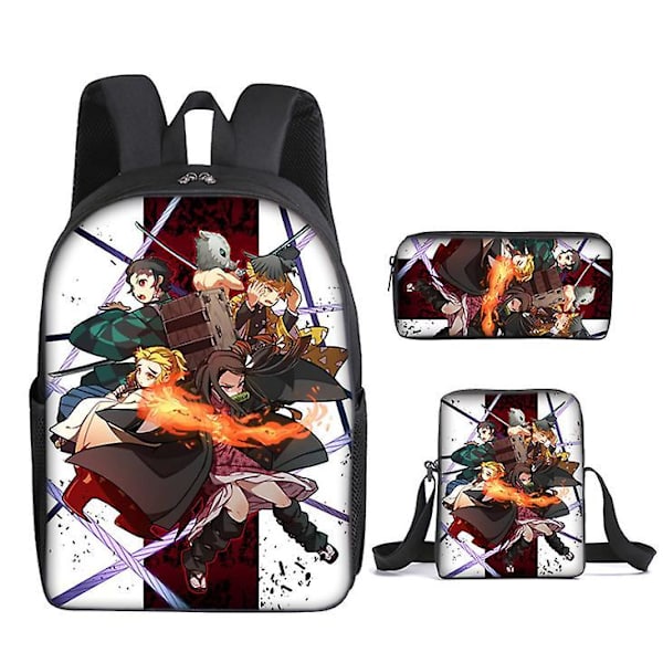 Ny Demon Slayer's Blade barneskolesekk 3-delt sett
