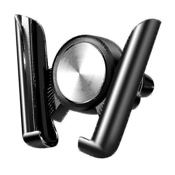 Bilholder til mobiltelefon, luftventilbeslag, universal biltelefonholder (sort)