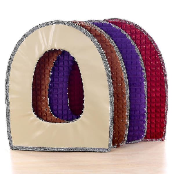 Toilet Seat Cover Bathroom Soft Thicker Warmer Stretchable Washabl red