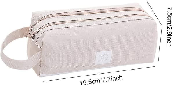 Pencil Case Student Pencil Case Pencil Case Girls Large Dual Layer Pencil Case (gray)