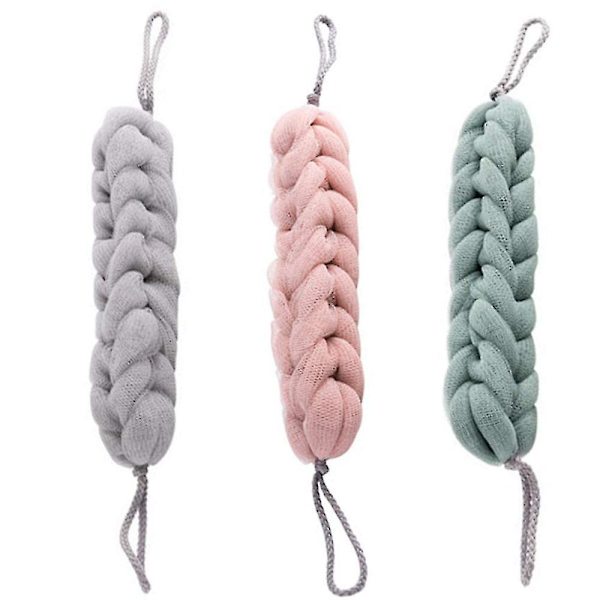 3pcs Double Head Hanging Bath Towel Bath Sponge