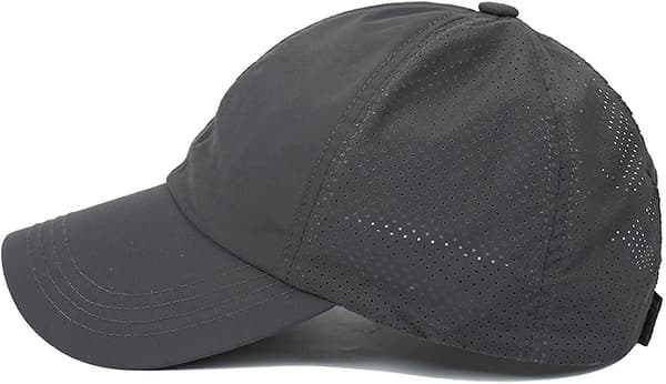 Womens Criss Cross Ponytail Baseball Cap Adjustable High Messy Bun Ponycap Quick Drying Hat Dark Grey