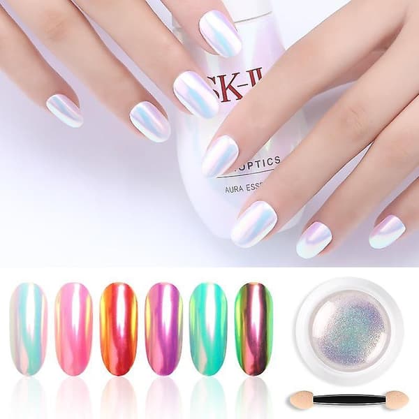 Chrome Pearl Shell Powder - Neglekunst Glitter til Manicure Color 7