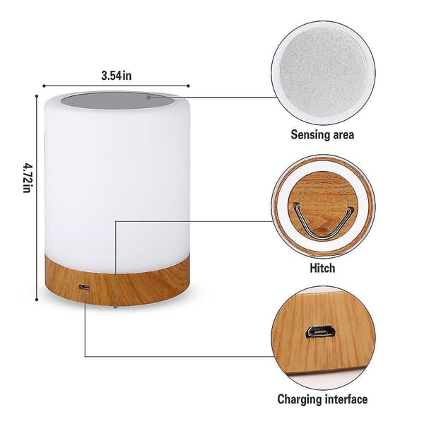 Dimmable Led Colorful Rechargeable Table Lamp Atmosphere Light With 6 Color Changing