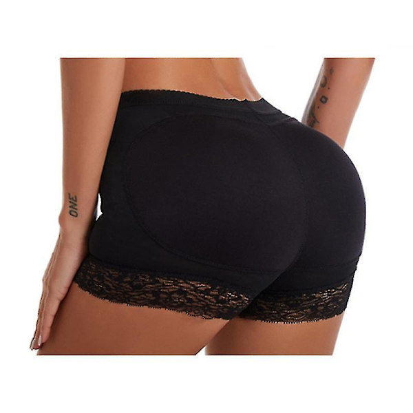 Polstret Butt Lifter Trusser Hofteforstærker Shapewear Body Shaper T BLACK M