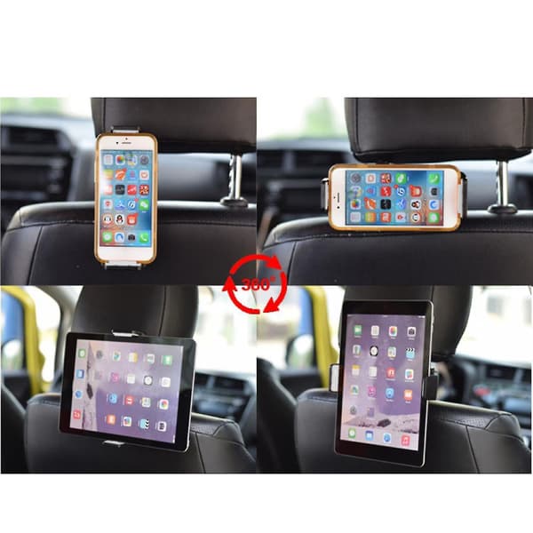 Universal Adjustable Car Seat Back Phone Tablet Bracket Headrest Holder Stand