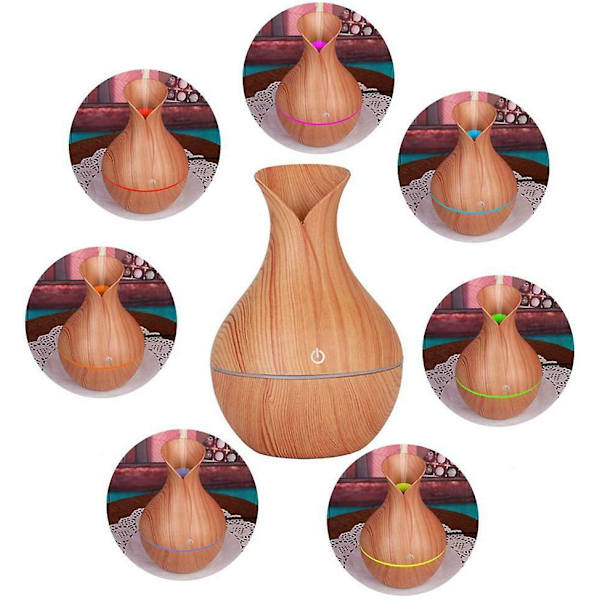 Ultralyd Luftfukter Eterisk Olje Diffuser Aroma Diffuser 130 ml Dark Wood color