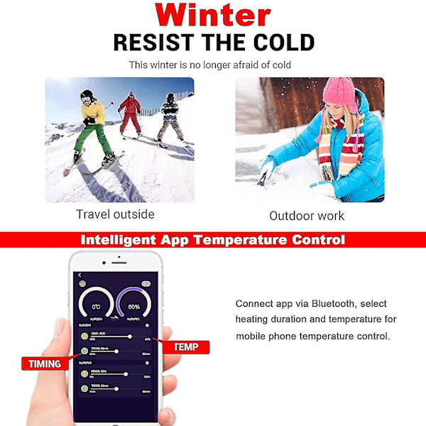 Heating Thermal Underwear Set For Men Women,usb Electric Heated Underwear Base Layer Top And Bottom Long Johns Set Female-L