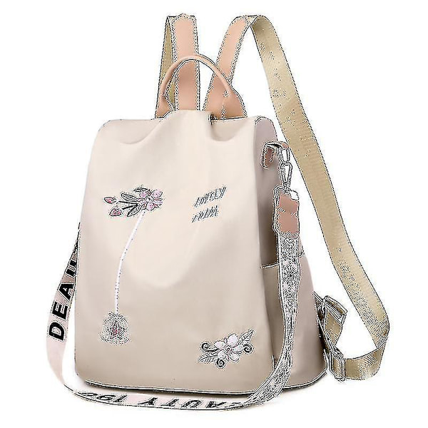 Women Fashion Embroidery Backpack Blue- Aespa