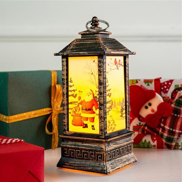 Christmas Decoration Night Light Led Snow Lantern Filled With Water style 3