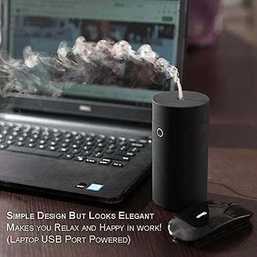 Bil Diffuser Luftfugter Aromaterapi Æterisk Olie Diffuser USB Cool Mist Mini Bærbar Diffuser Til Bil Hjem Kontor Soveværelse (almindelig Sort)