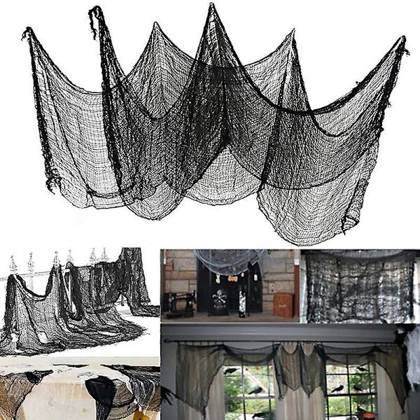 Halloween Horror Sort Vindueskarm Gaze 80x240cm
