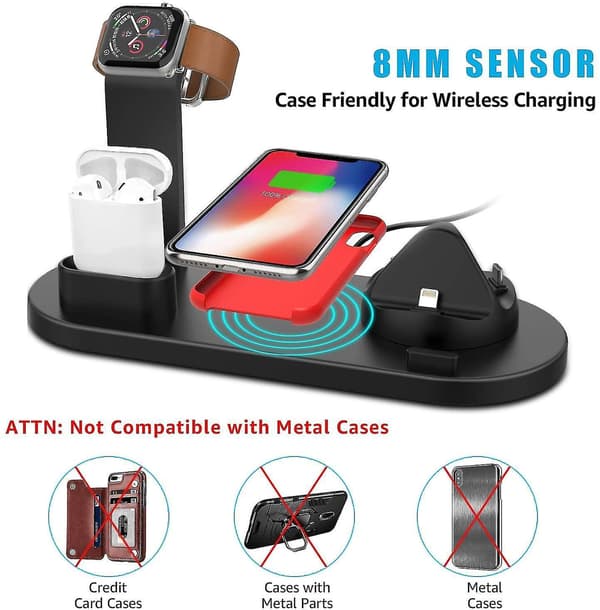 Wireless Charger Fast Charging Station 3 In 1 Charging Dock
