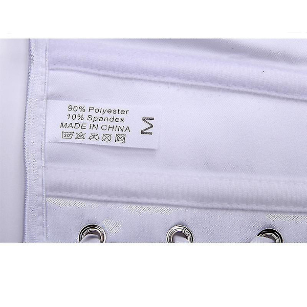 Naisten Bustier Korsettitoppi Seksikäs Alusvaatesetti Musta Satiininen Vyötärömuotoilija WHITE XXL