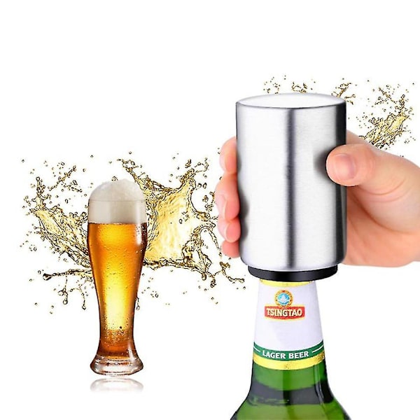 Push Down Bottle Opener,Magnetic Bottle Opener,Automatic Bottle Opener Purple